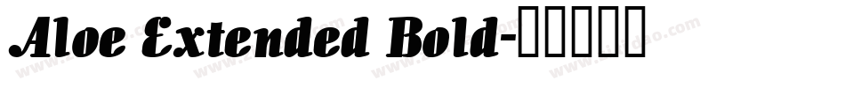 Aloe Extended Bold字体转换